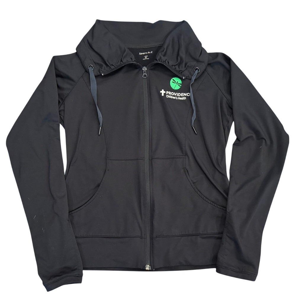 Sport-Tek Womens Black Full Zip Jacket Providence Childrens Health Logo Medium